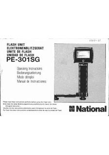 National PE 301 SG manual. Camera Instructions.